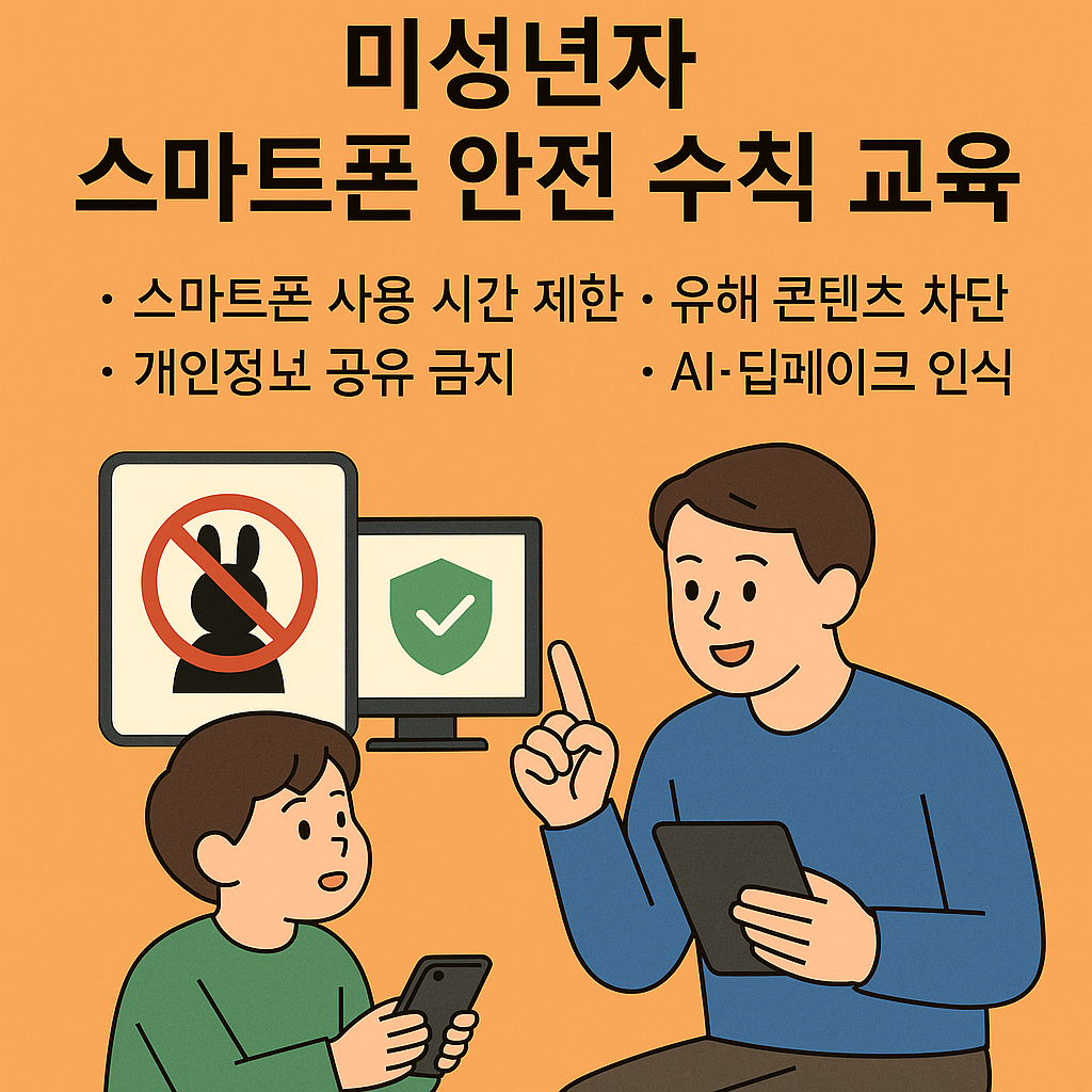 미성년자 자녀를 위한 스마트폰 안전 수칙