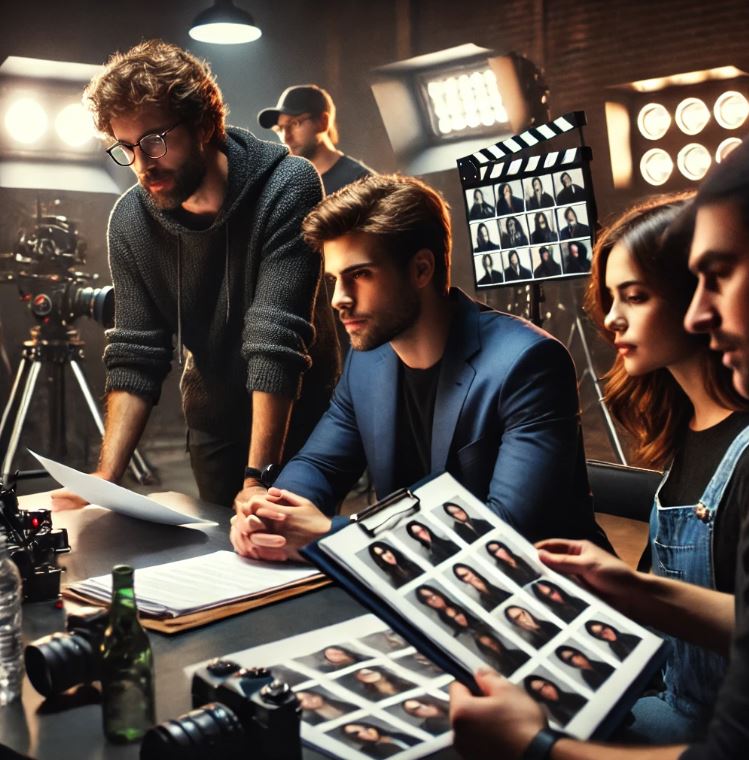 캐스팅과 연출하고 있는 사진