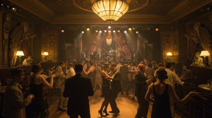 파리의 1920년대 재즈 클럽 이미지