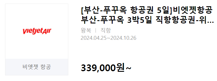 인터파크 땡처리 항공권