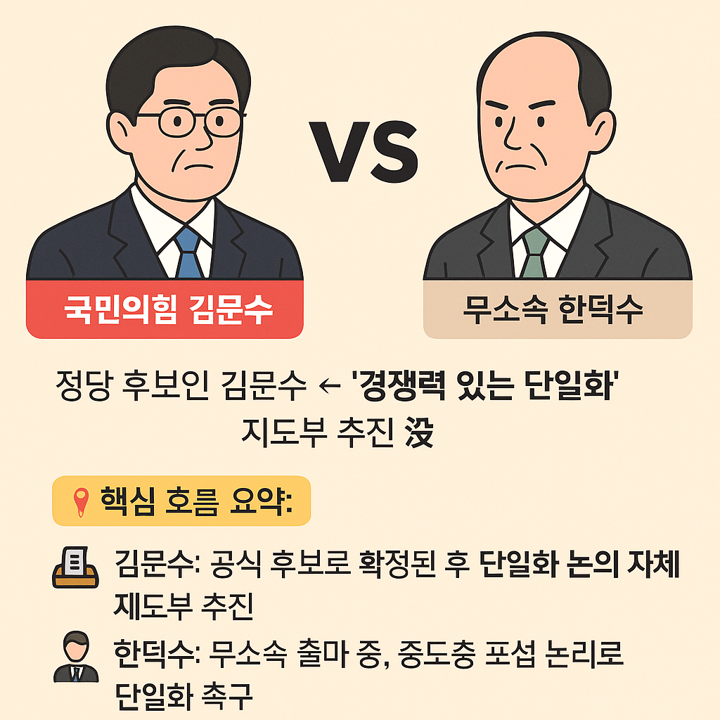 🤔 1. 단일화 논쟁, 왜 김문수·한덕수 충돌로 커졌나? - 타이틀사진
