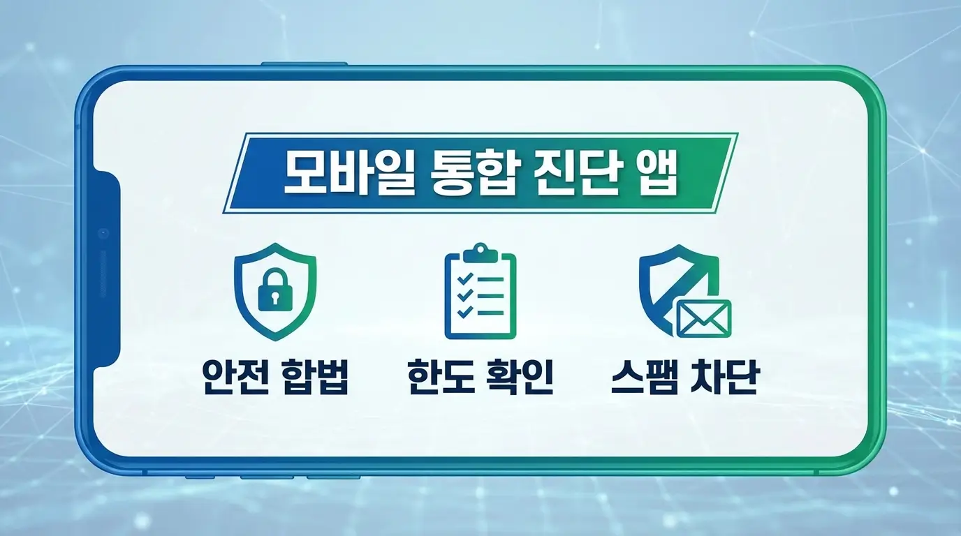 모바일 통합 진단 앱 안전 합법 한도 확인 및 스팸 차단
