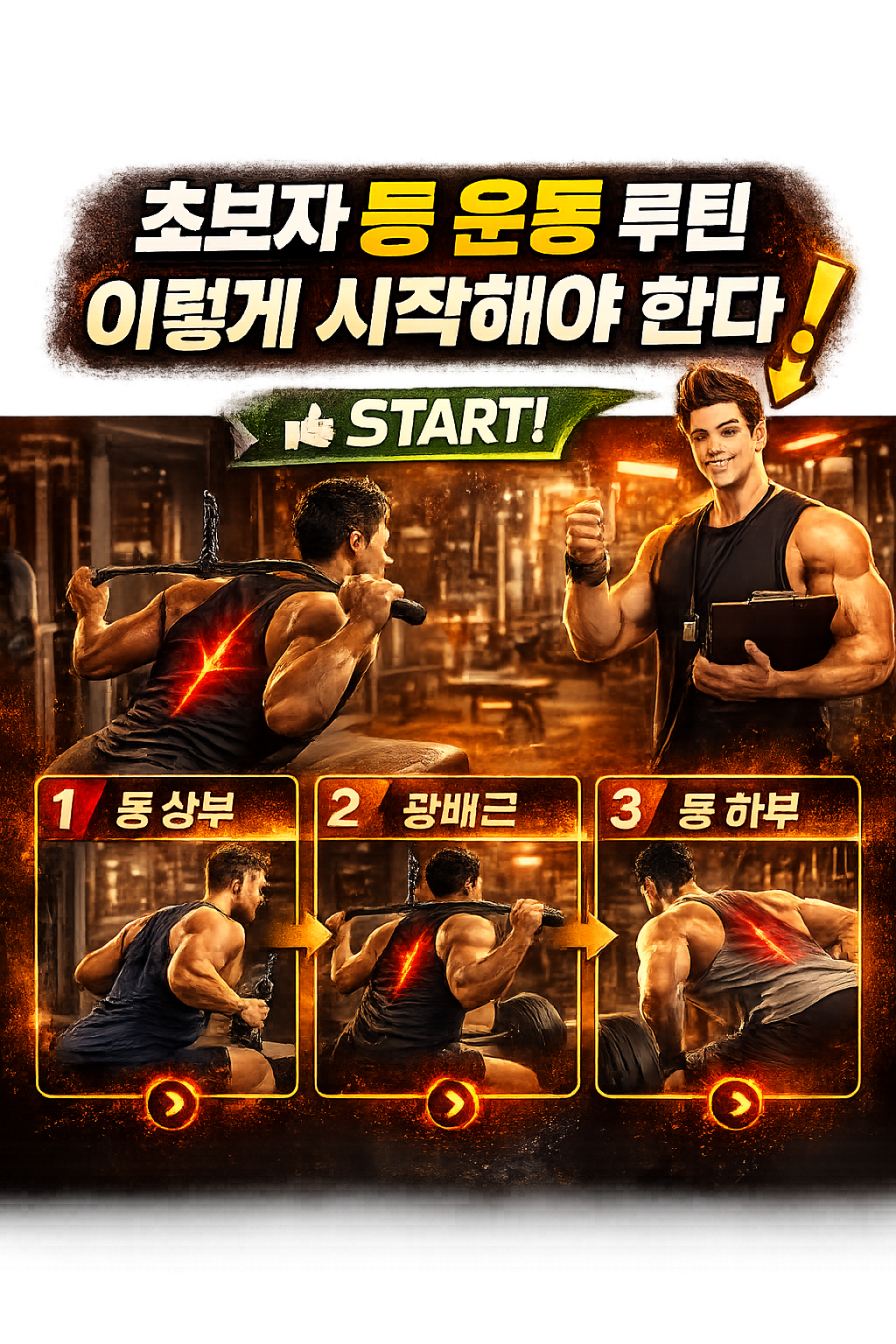 초보자 등 운동 루틴 이렇게 시작해야 한다