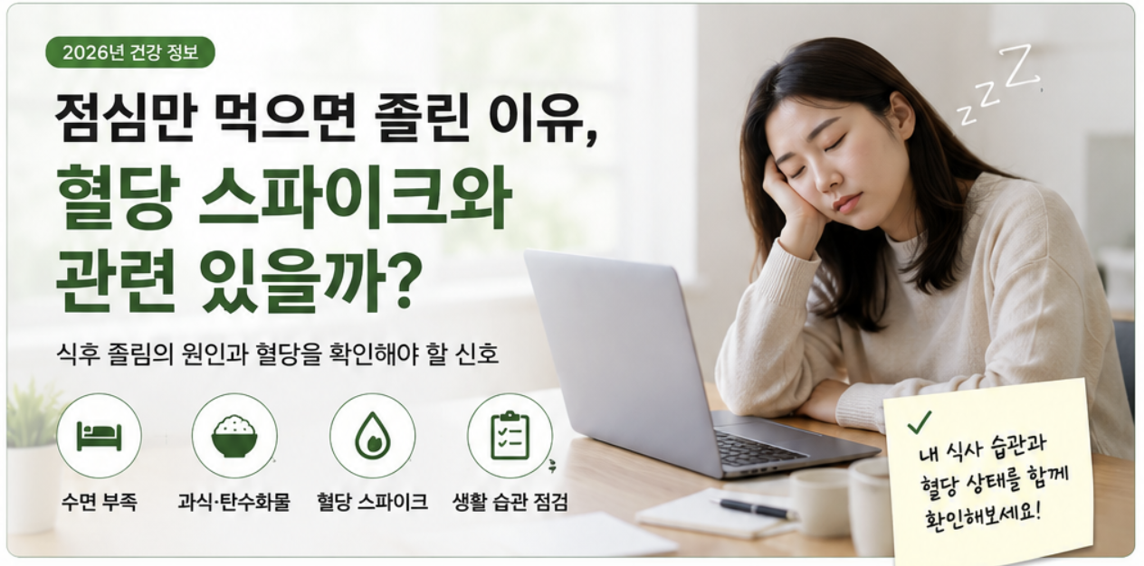 점심 식사 후 졸림과 혈당 스파이크 관계