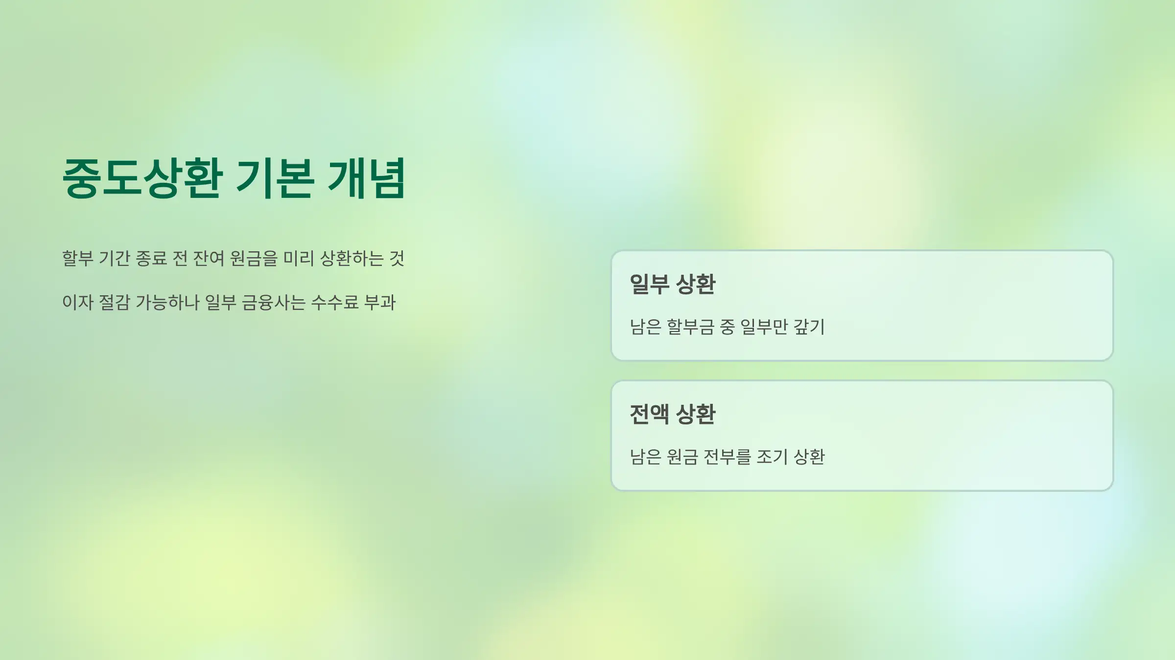 자동차 할부 중도상환, 꼭 알아야 할 기본 개념