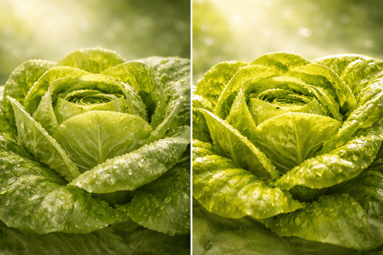 한국과 유럽 상추 영양 차이 비교