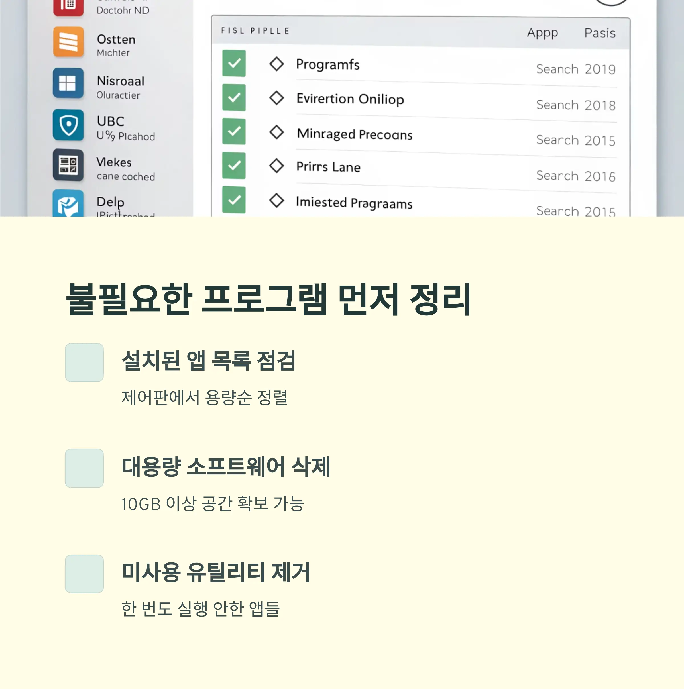 불필요한 프로그램, 먼저 정리하세요