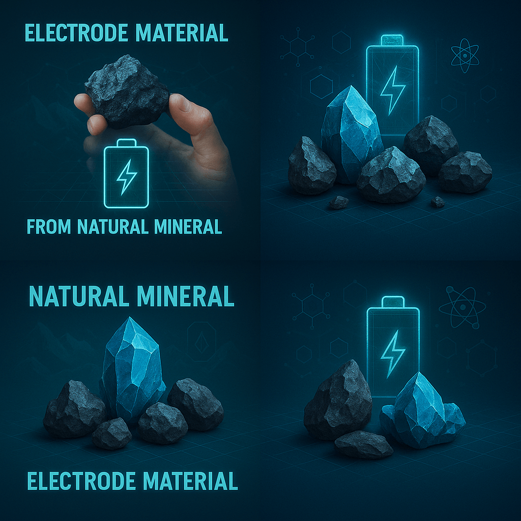 천연광물 기반 전극 소재