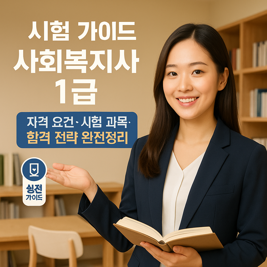 [시험 가이드] 사회복지사 1급 ｜ 자격 요건·시험 과목·합격 전략 완전정리