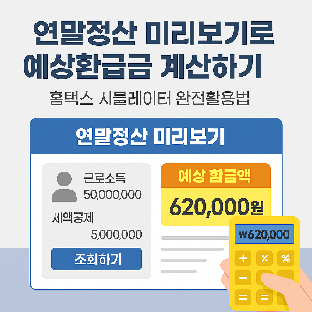 연말정산 미리보기로 예상환급금 계산하기 — 홈택스 시뮬레이터 완전활용법