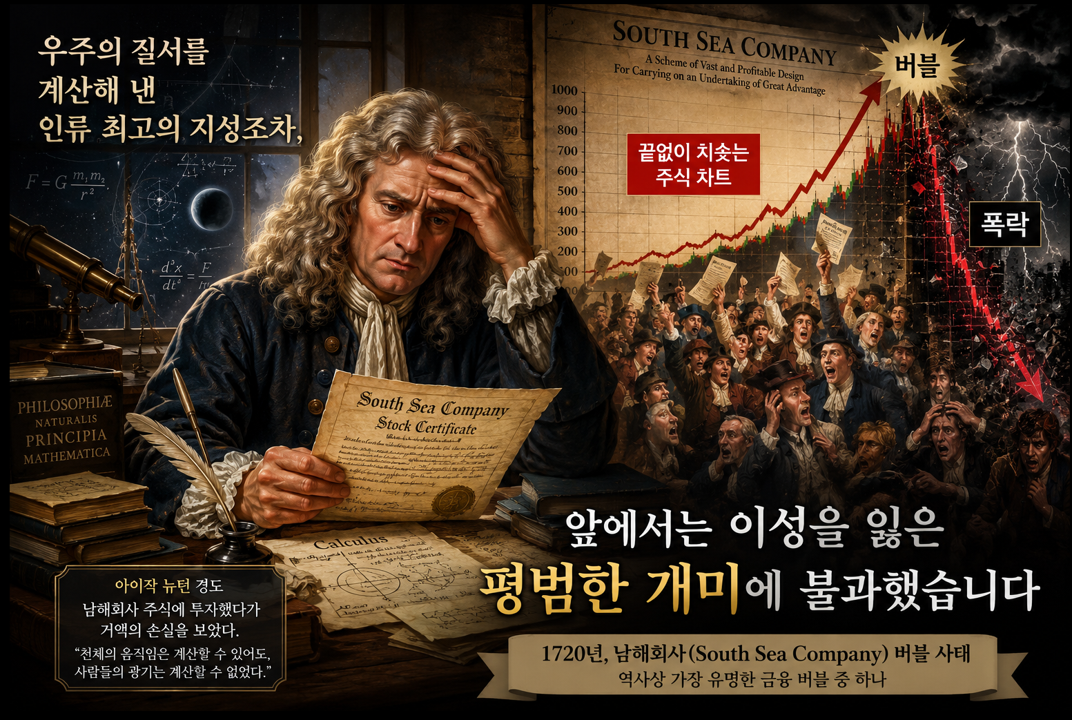 뉴턴과 남해회사 버블의 교훈