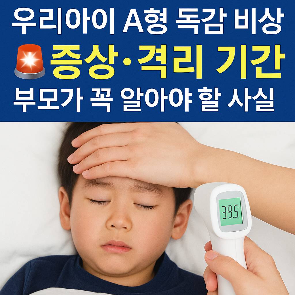 우리아이 A형 독감 비상 증상·격리 기간, 부모가 꼭 알아야 할 사실 썸네일 이미지