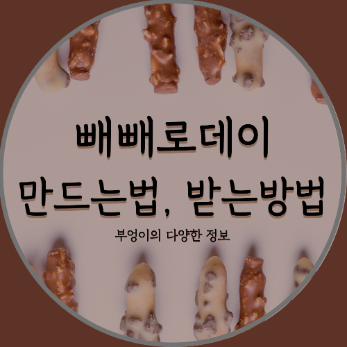 빼빼로데이 - 빼빼로 만드는 법&#44; 빼빼로 많이 받는 방법