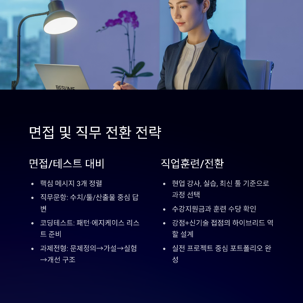 면접 및 직무 전환 전략