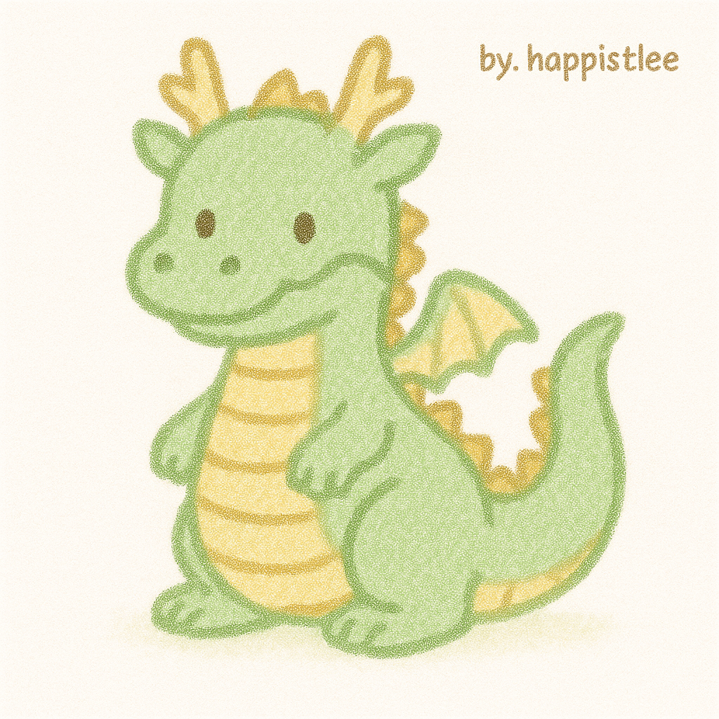 용띠를 상징하는 일러스트 이미지