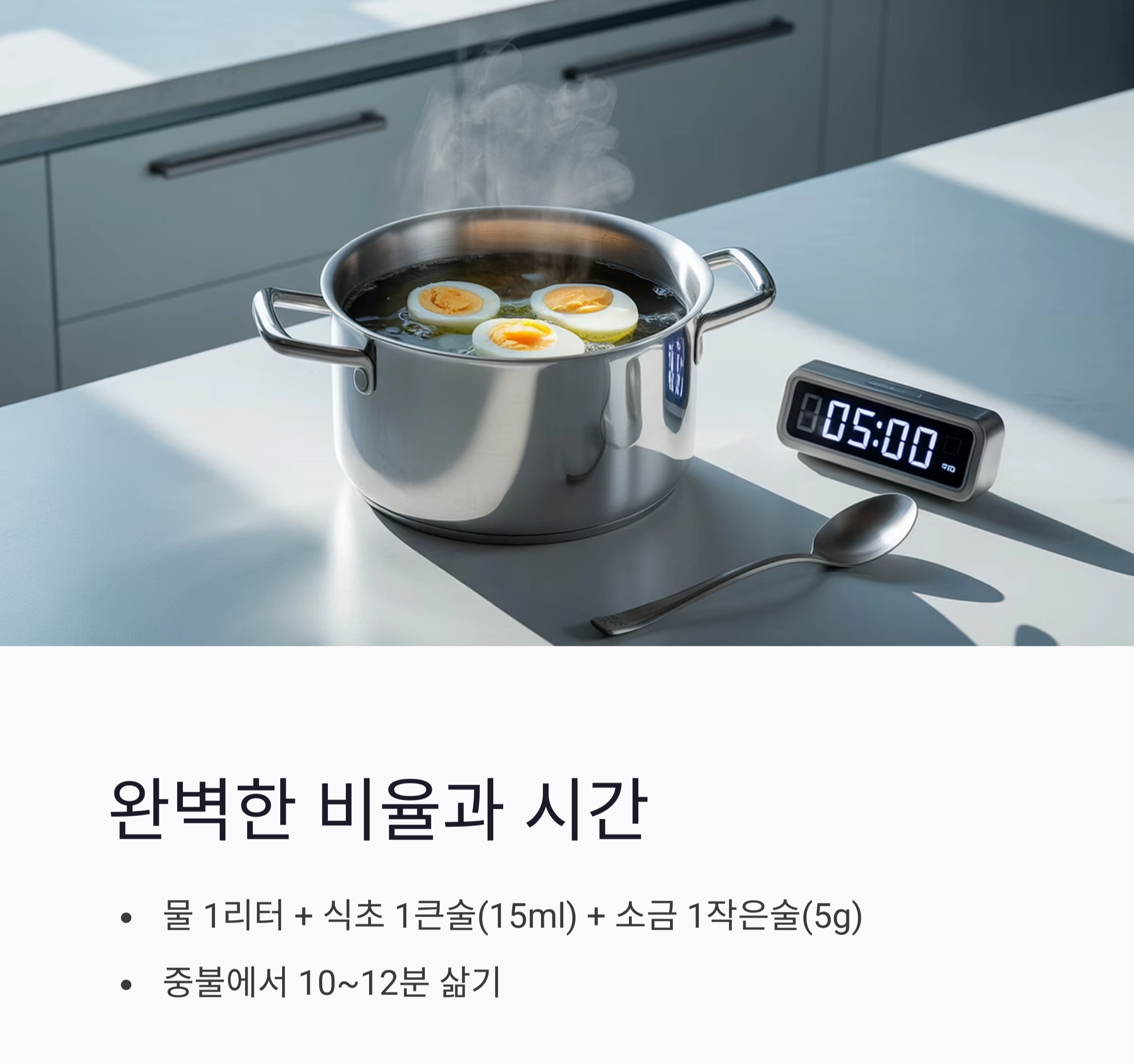 삶은 계란 껍질, 식초와 소금으로 초간단하게 벗기는 법