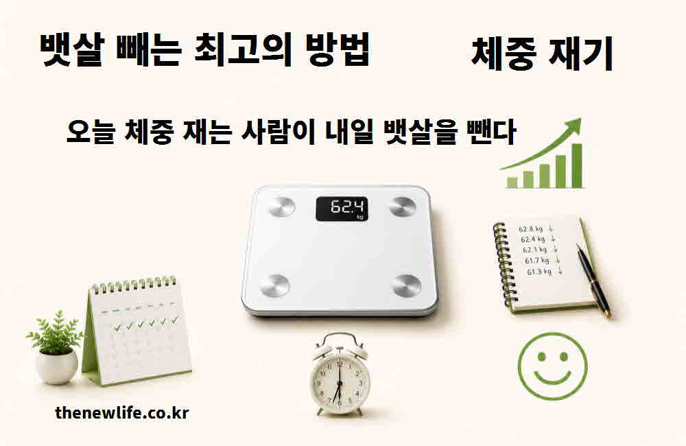 뱃살 빼는 최고의 방법 체중 재기