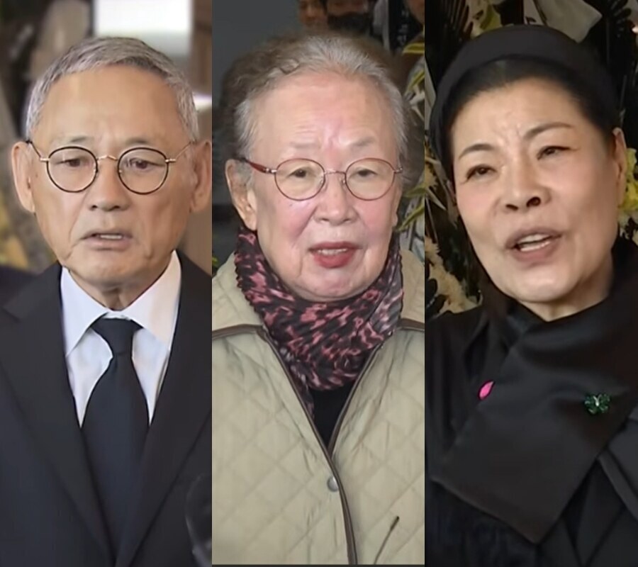 나문희 유인촌 박술녀 최불암 빈소 조문 관련 보도 화면