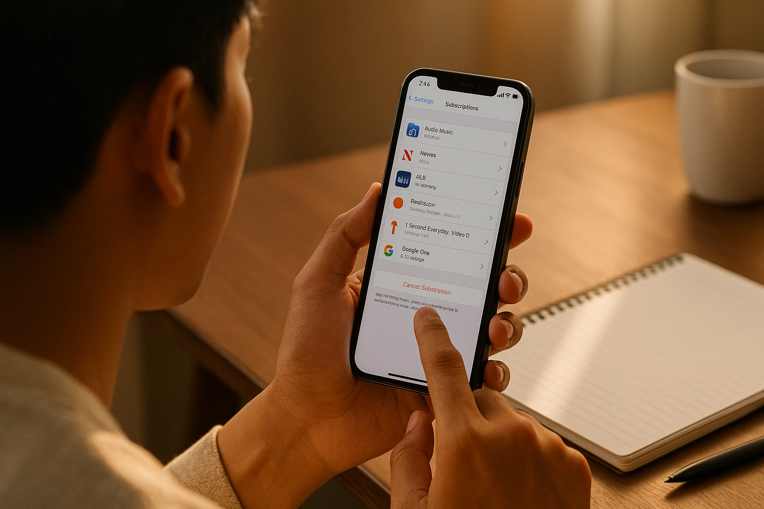 아이폰에서 구독 내역을 확인하는 사용자