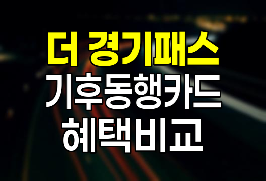 더 경기패스와 기후동행카드 혜택 비교, 최적의 선택은?