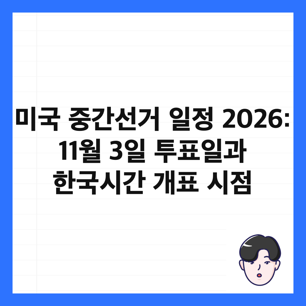 ๋ฏธ๊ตญ ์ค๊ฐ์ ๊ฑฐ ์ผ์ 2026: 11์ 3์ผ ํฌํ์ผ๊ณผ ํ๊ตญ์๊ฐ ๊ฐํ ์์ ์ธ๋ค์ผ