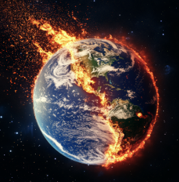 지구가 뜨거워진 진짜 이유 (지구온난화, 탄소배출, 기후위기) 관련 지구 이미지