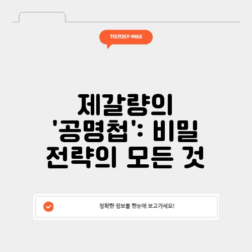 제갈량의 '공명첩': 비밀 전략의 모든 것