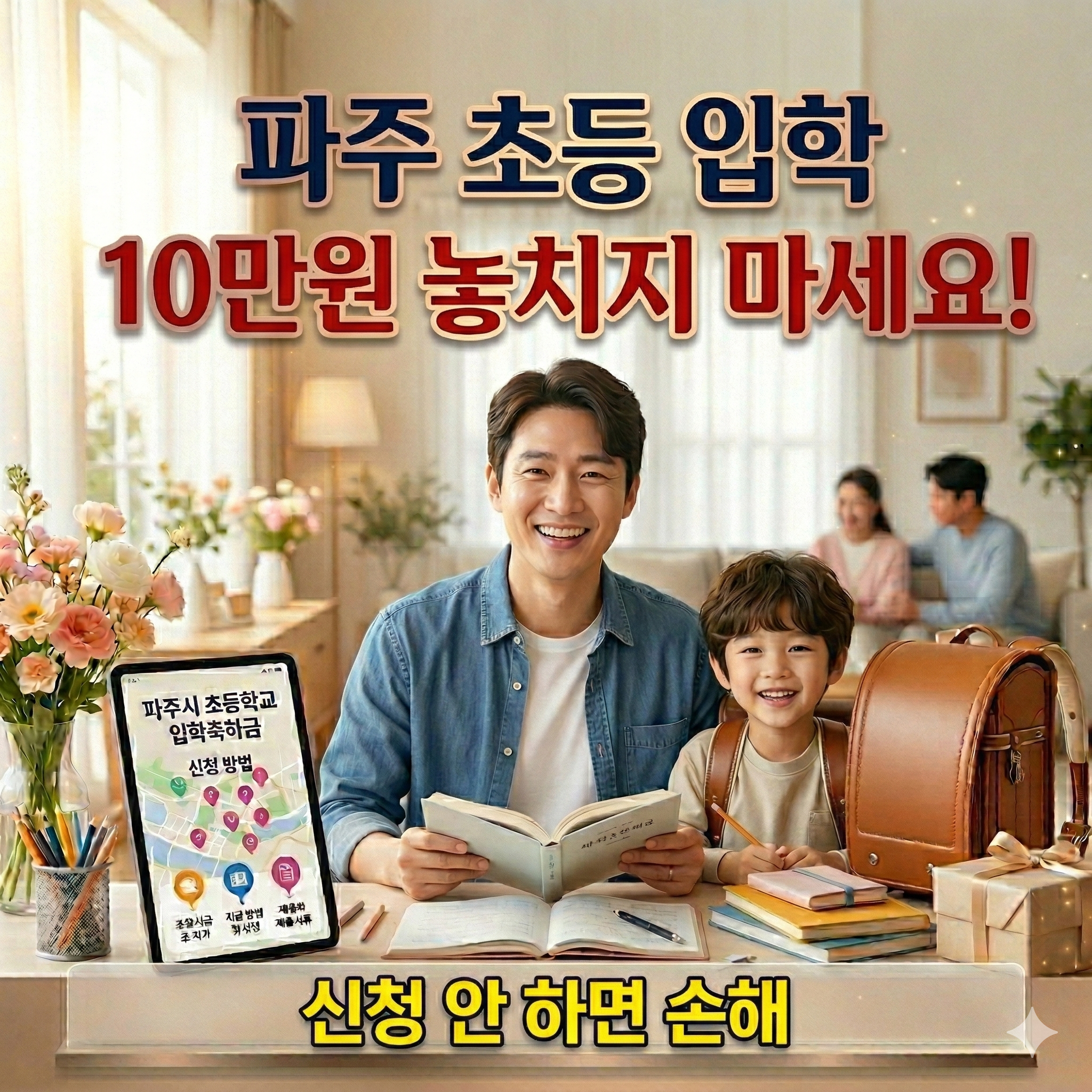 파주 초등 입학 10만원 지원, 신청 안 하면 손해