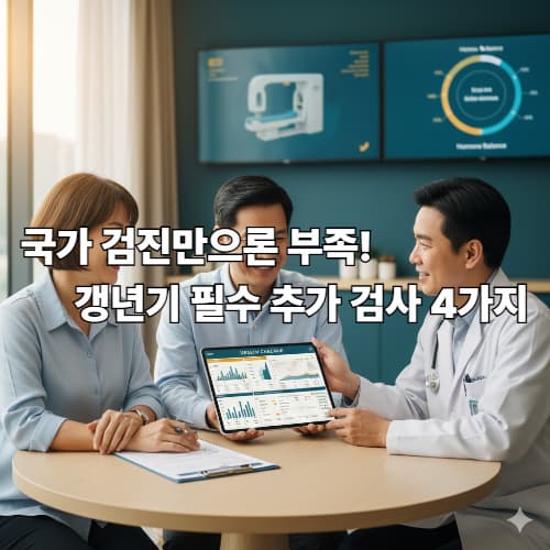 갱년기 건강 관리는 검진부터! 국가 검진 활용법과 반드시 추가할 4가지 검사