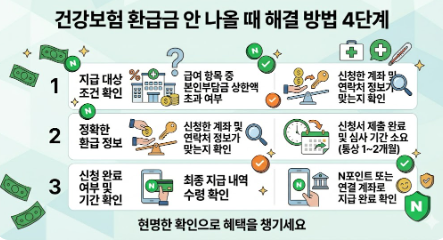 건강보험 환급금 미지급 시 해결 방법 4단계 안내