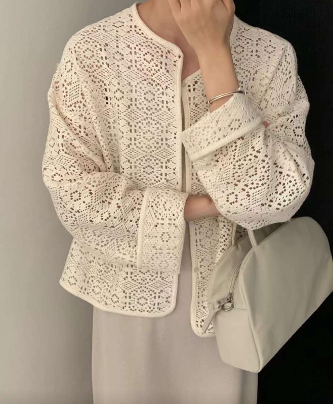 썸머 브리즈 펀칭 레이스 시스루 가디건