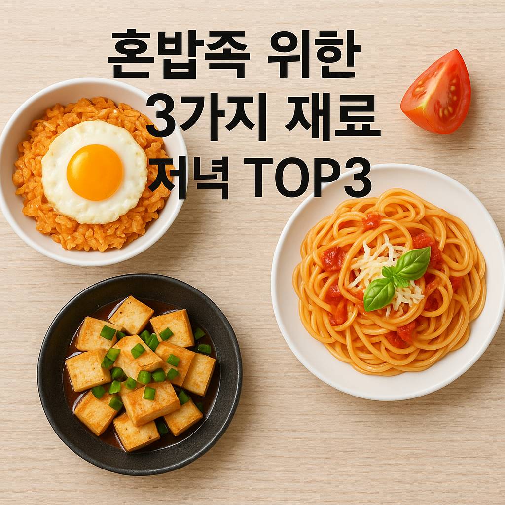 혼밥족 위한 3가지 재료 저녁 TOP3-2