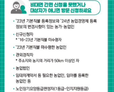 2024년 기본형 공익직불금 신청방법과 신청자격 설명화면 캡처