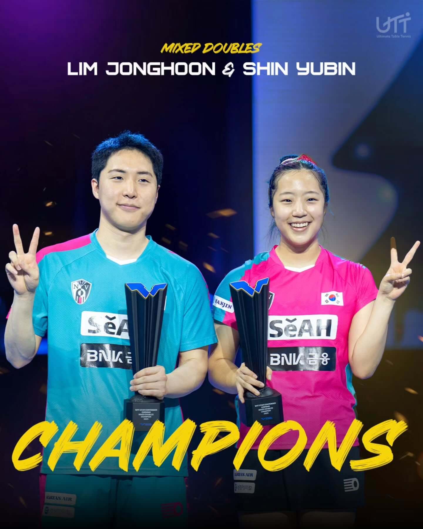 WTT 첸나이 신유빈 임종훈 혼합복식 우승 결과 상금