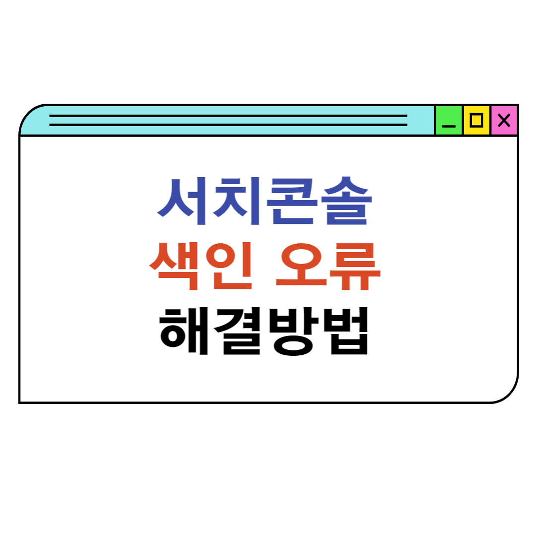서치콘솔-색인-오류