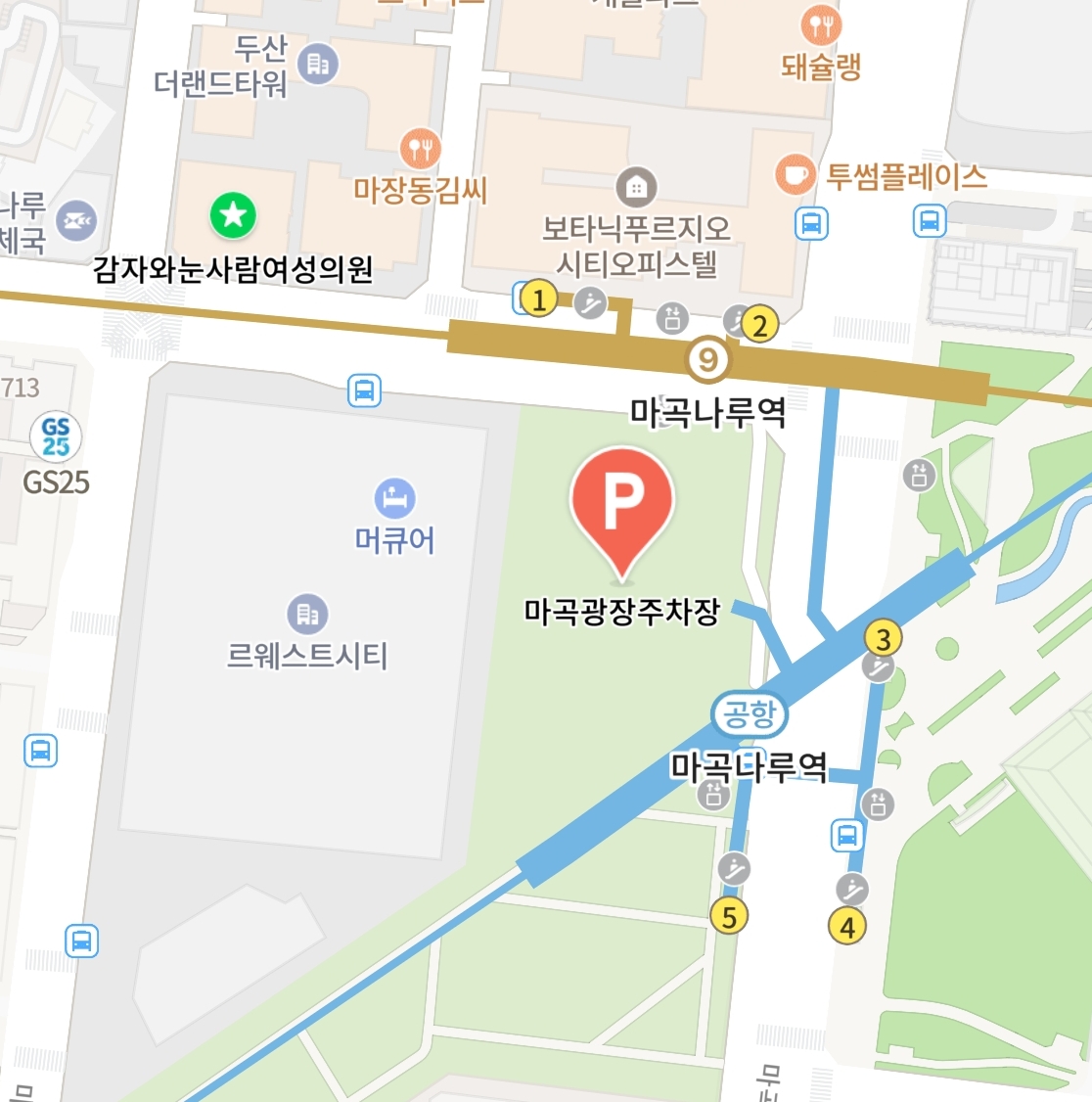 마곡광장주차장위치