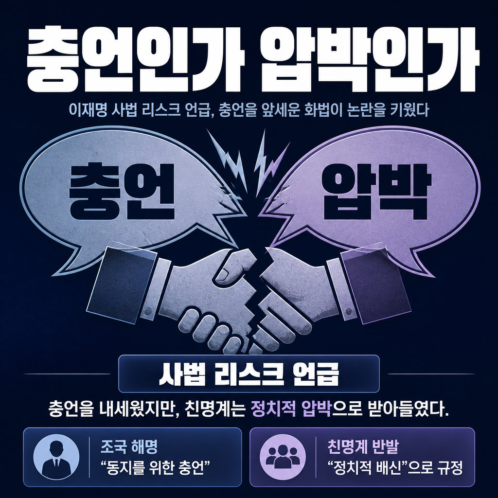 충언인가 압박인가