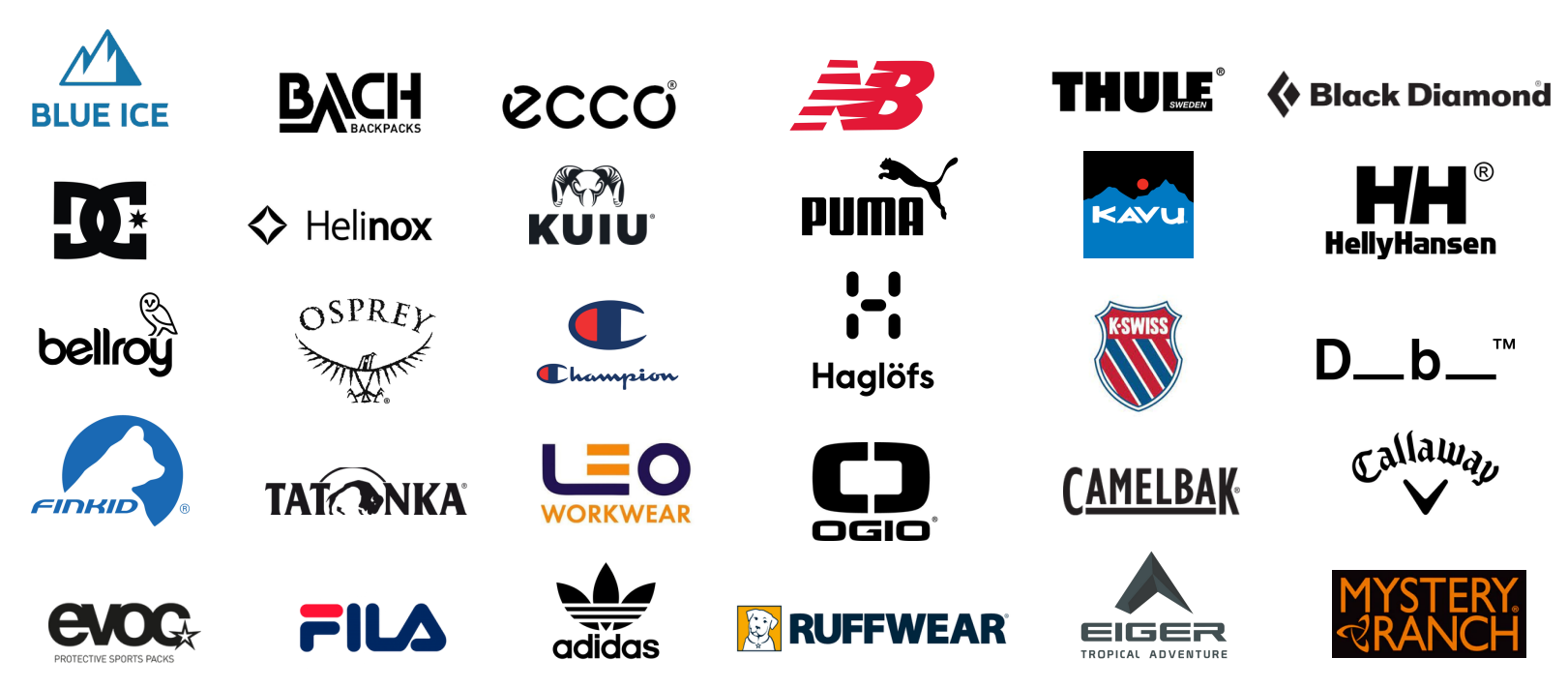 THE CUSTOMER BRANDS OF GLORYTEX
 woven labels, textile patch printed labels, hang tag, heat transfer label stickers, reflective 3M stickers, inner boxes, rubber labels, paper hangers, header card booklets, manual books
