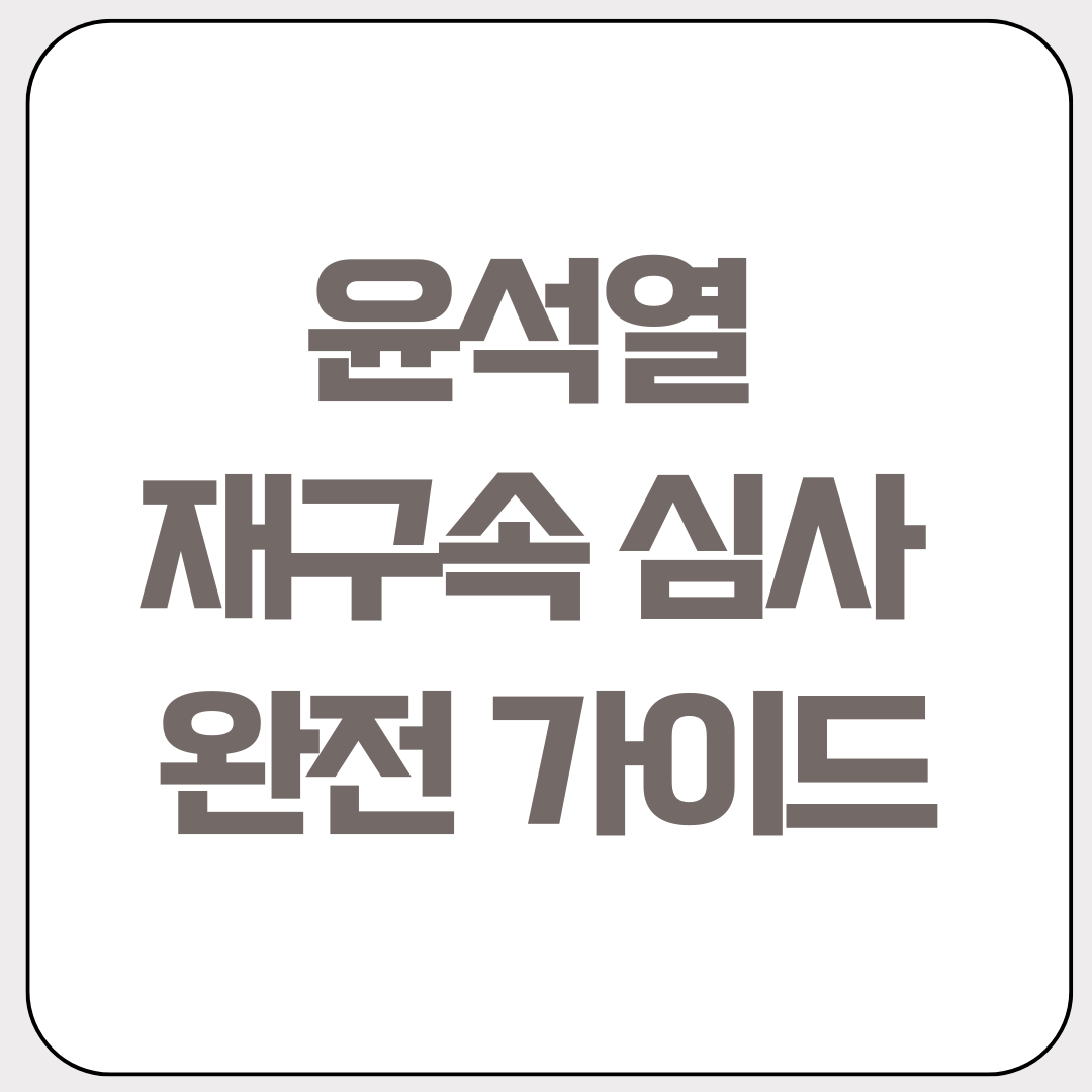 윤석열-재구속-심사-완전-가이드