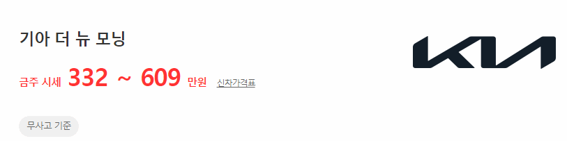 더뉴 모닝 중고차