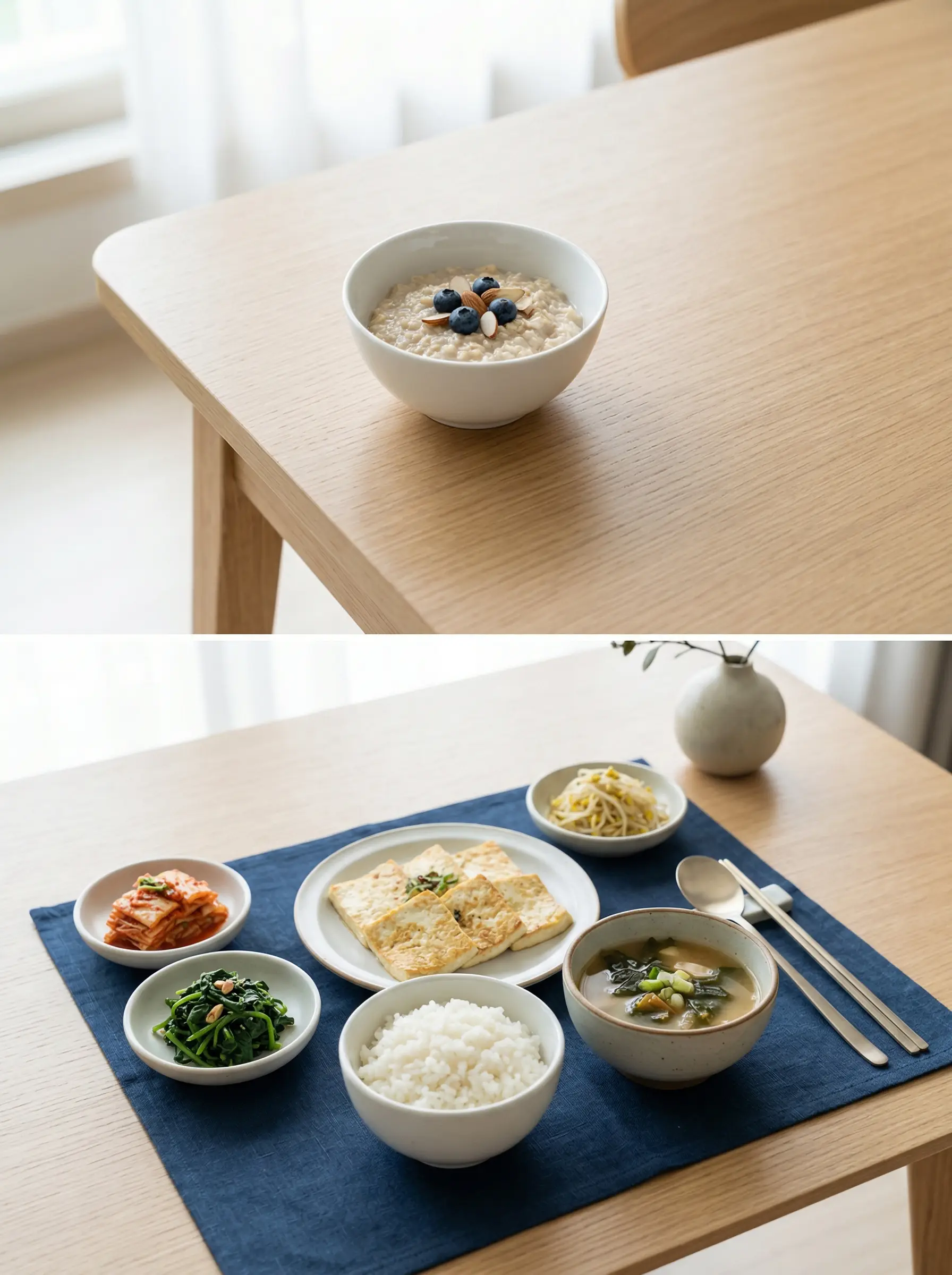 좋은 음식 하나보다 전체 식사 패턴을 보여주는 건강 정보 이미지