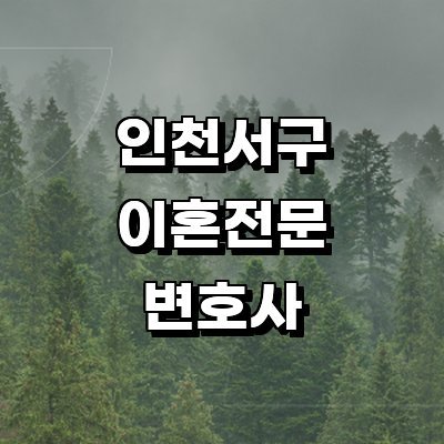 인천 서구 이혼 변호사