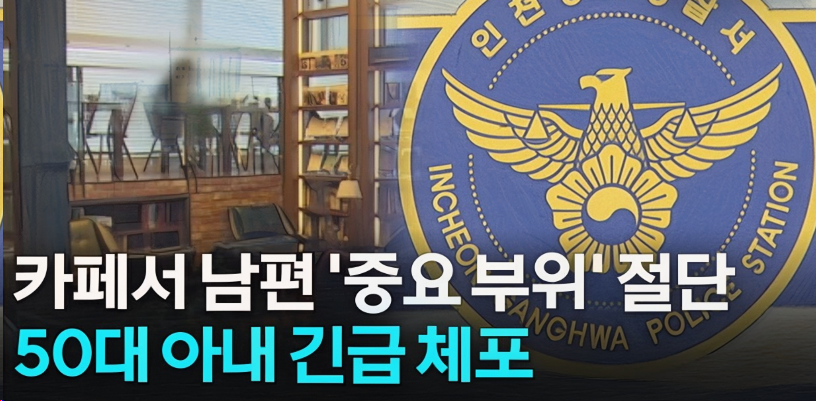 2025년 8월 1일 새벽, 인천 강화군의 한 카페에서 57세 여성 A씨가 외도를 의심해 남편 C씨의 성기를 흉기로 절단하려다 살인미수 혐의로 긴급 체포됐습니다. 현장에는 A씨의 사위 B씨도 함께 있었으며, 피해자의 손발을 결박한 정황이 드러나 존속살해미수 혐의로 함께 체포됐습니다. 피해자는 병원으로 이송돼 생명에는 지장이 없는 상태이며, 경찰은 A씨의 딸이 범행에 가담했는지 여부와 범행 전후 정황을 추가 조사하고 있습니다.