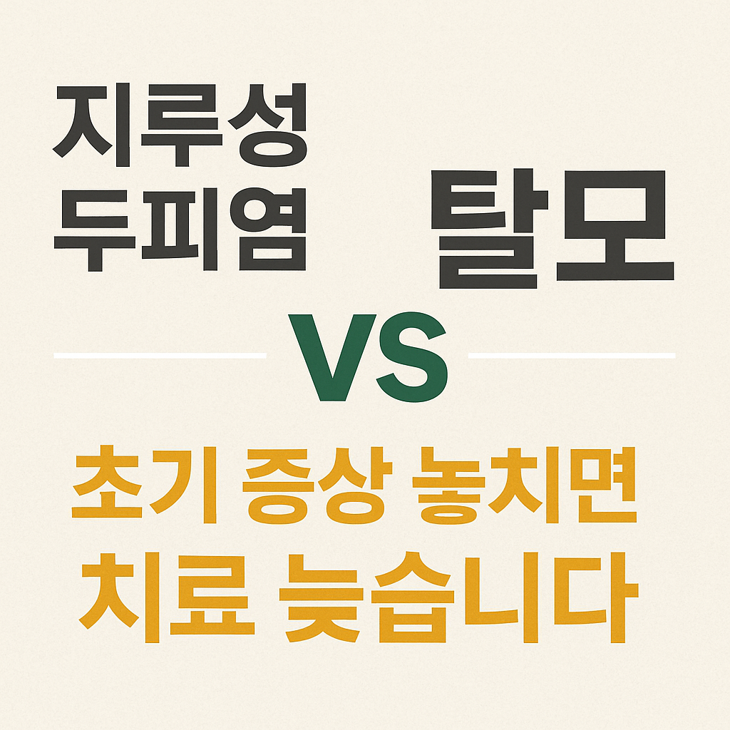 지루성 두피염과 탈모 초기 증상과 관리법
