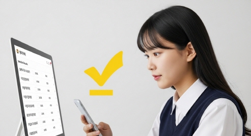 선정 발표를 온라인으로 확인하는 모습