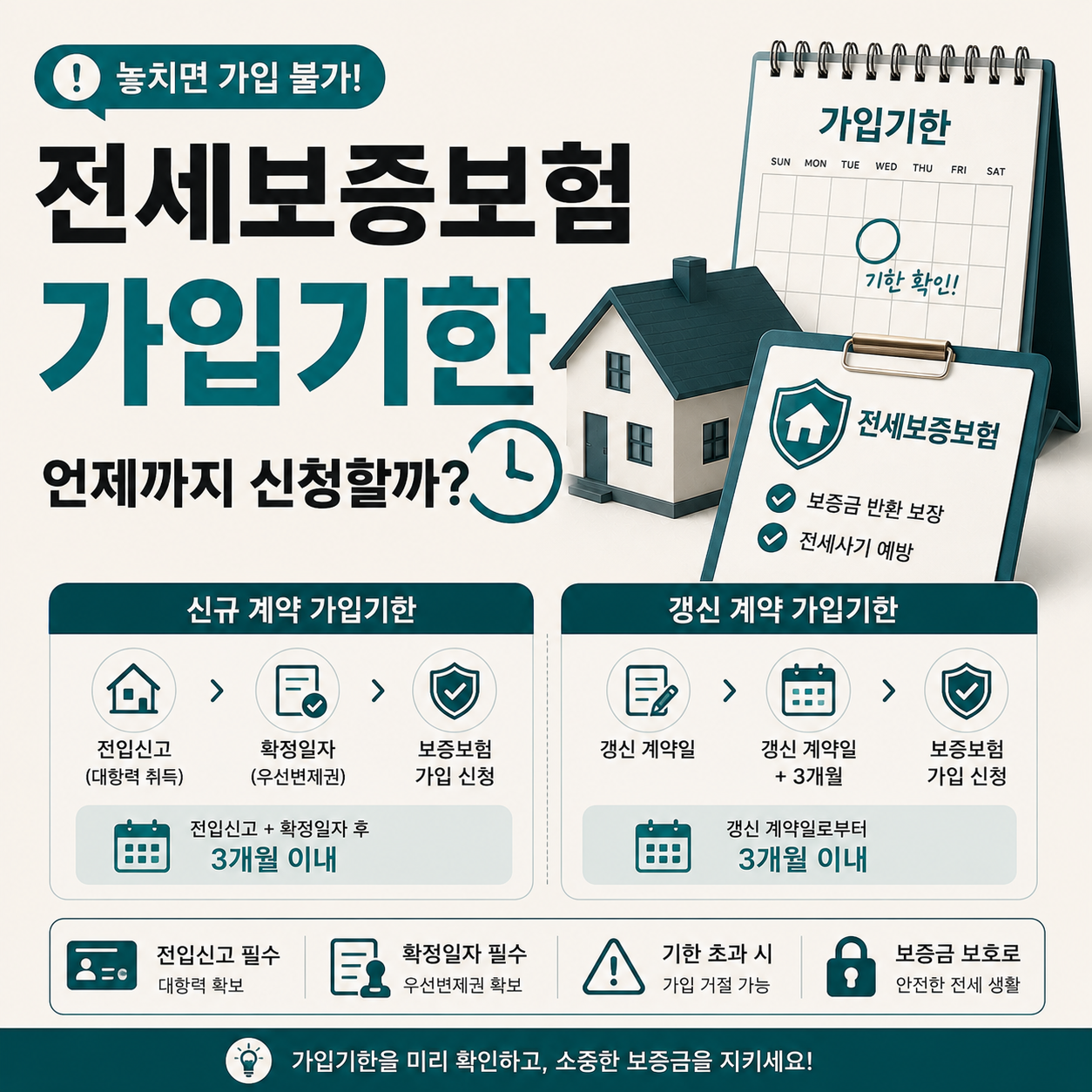 전세보증보험 가입기한을 확인하는 세입자 이미지