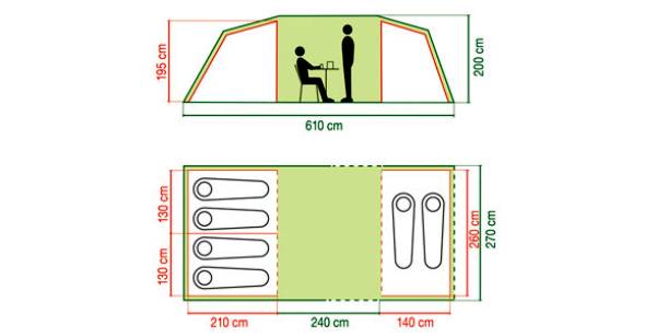 콜맨 코스트라인 6인용 텐트