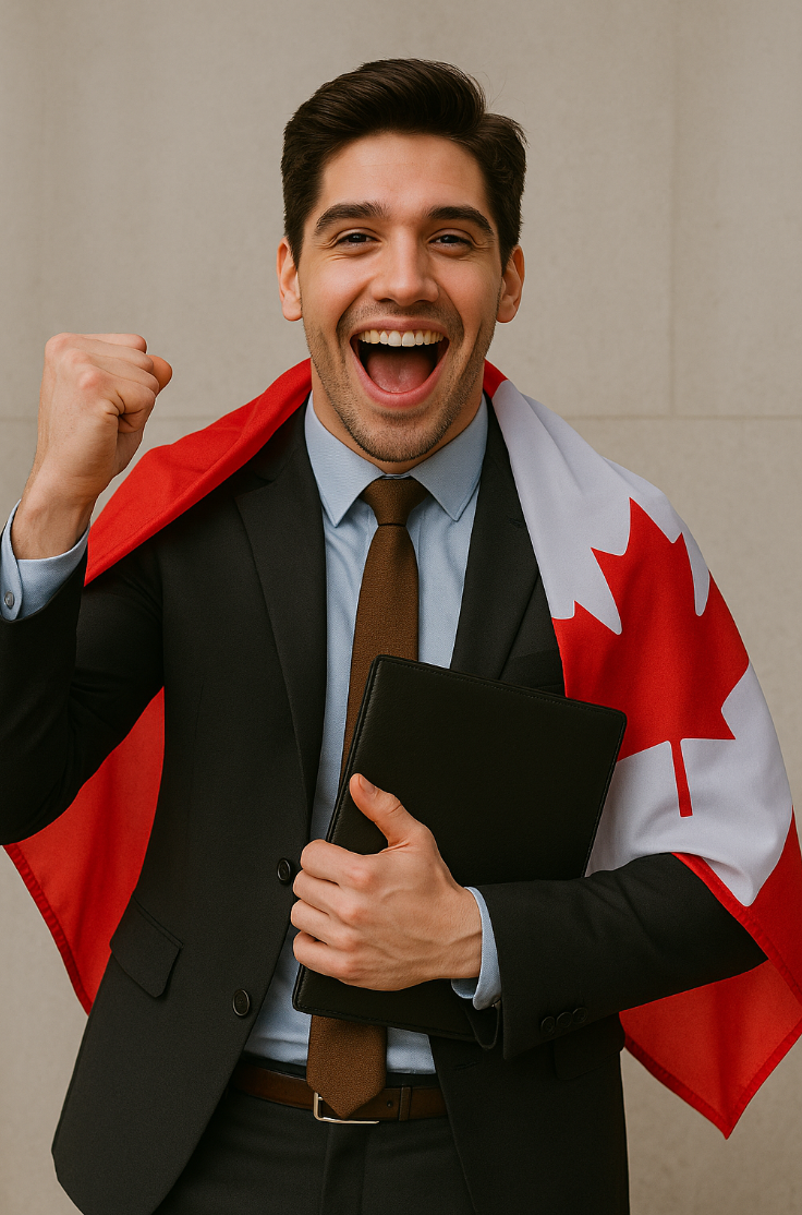 취업에 성공한 캐나다 학생이미지 입니다.
