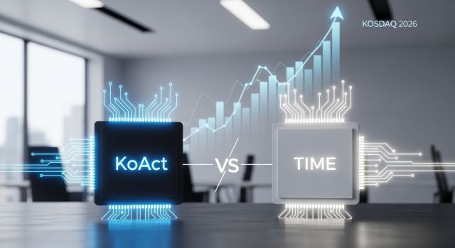 2026년 코스닥 액티브 ETF 삼성 KoAct와 타임폴리오 TIME 비교 분석 인포그래픽