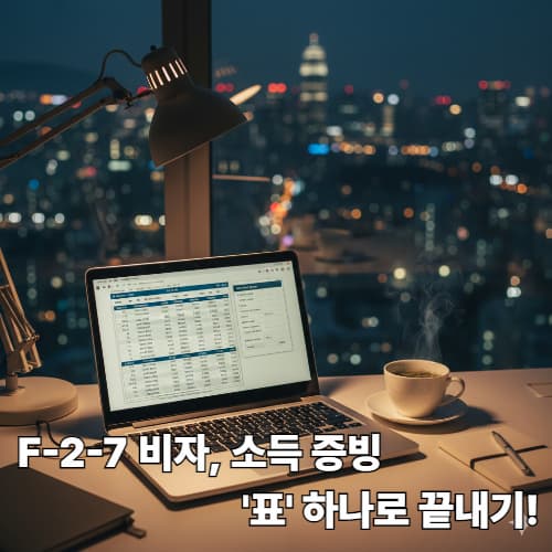 F-2-7 비자 연장 성공 전략: 2026년 소득 증빙 리스크 분석표 공개